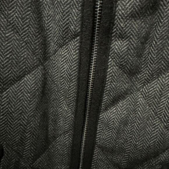 41 Hawthorn Womens Medium Vest Woven Quilted Zip Gray Pockets Sleeveless - Picture 3 of 9